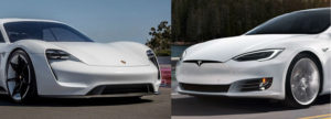 Porsche Taycan és Tesla Model 3